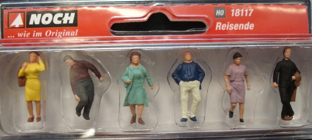 1:87 Figurki pasażerowie stojące Noch 18117