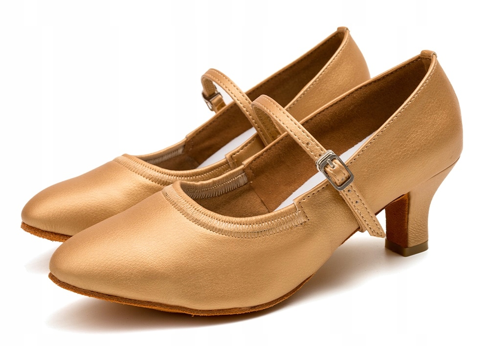 Buty Do Tańca Taneczne Standardu Cieliste Brąz 5cm