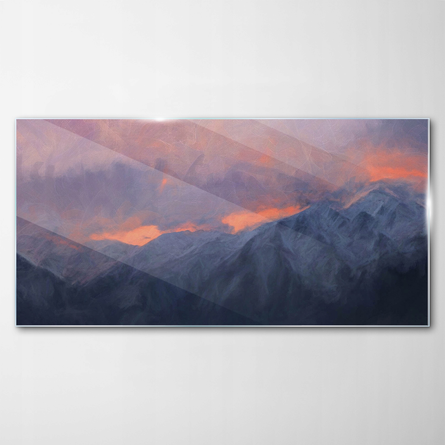 Obraz Sklenená dekorácia Krajina Západ slnka 100x50