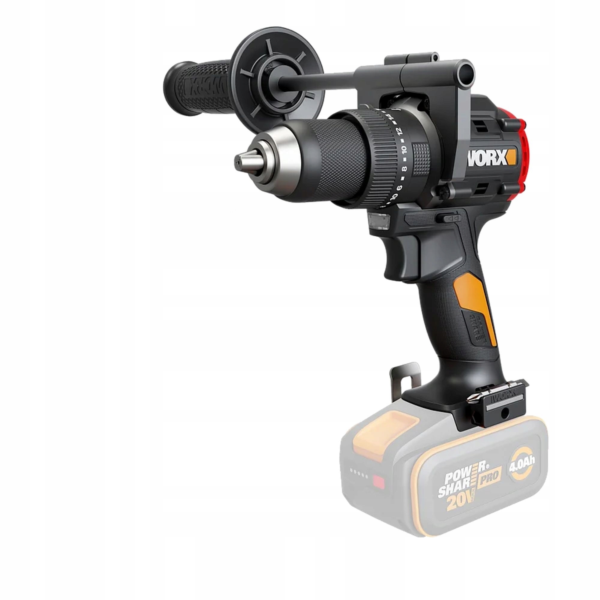 Wiertarko-wkrętarka udarowa Worx WX356.9 Silnik bezszczotkowy 20V 85Nm