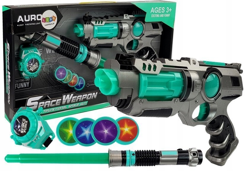 

Pistolet Laserowy Miecz Świetlny Miotacz Dysków Ze