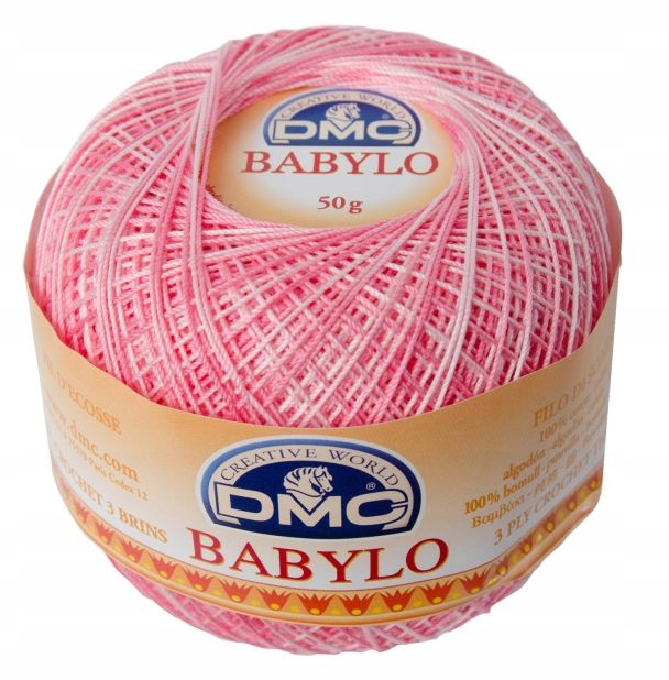 DMC babylo 20 kol. 62 róż tęczowy 50gr/367mb