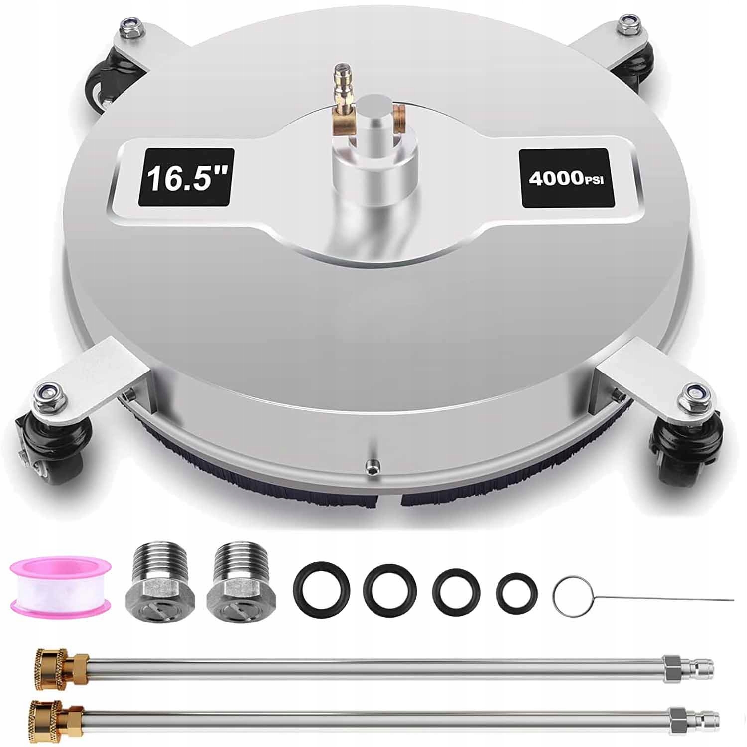 Tlaková Myčka Pro Kostky A Terasy 16.5" Nerezová Ocel Rotační Disky