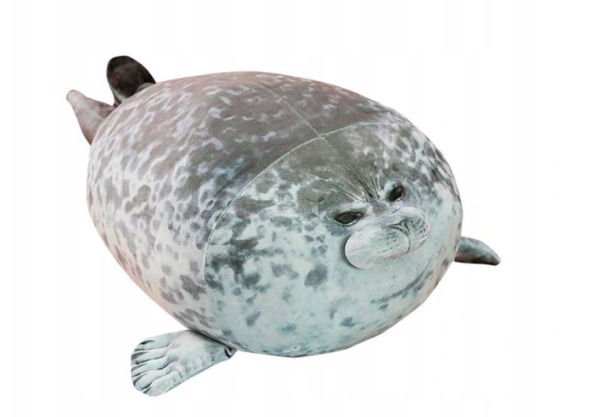 

Poduszka Foka Foczka Pufa Szara 30CM