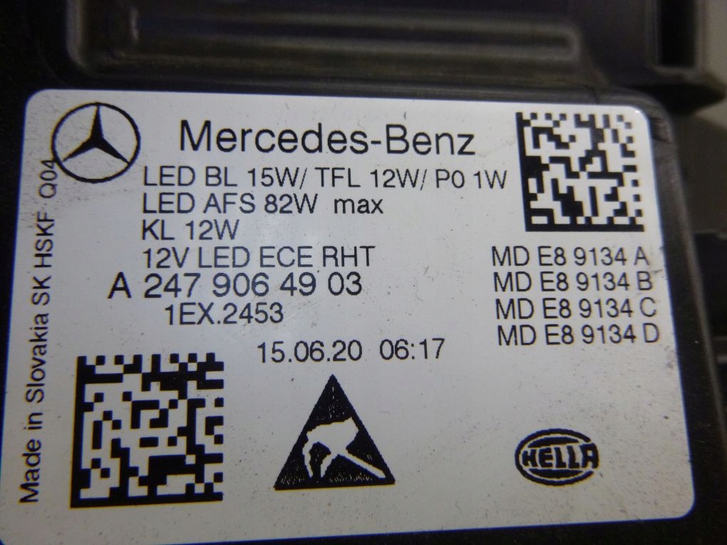 MERCEDES B KLASA W A 247 FULL LED MULTIBEAM left