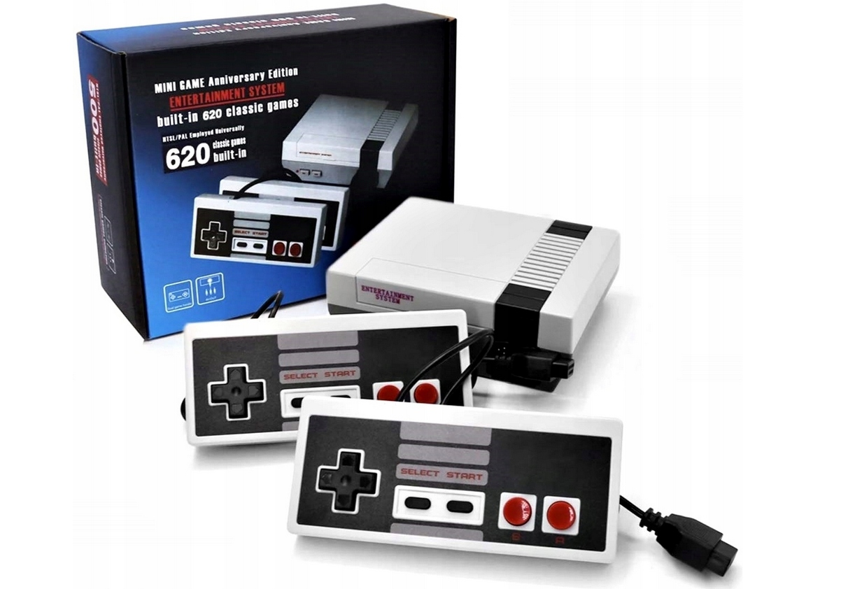 GRA KONSOLA TV TELEWIZYJNA RETRO 620 GRY 2 PADY PEGASUS KLASYCZNA GRA WIDEO Liczba kontrolerów w zestawie 2