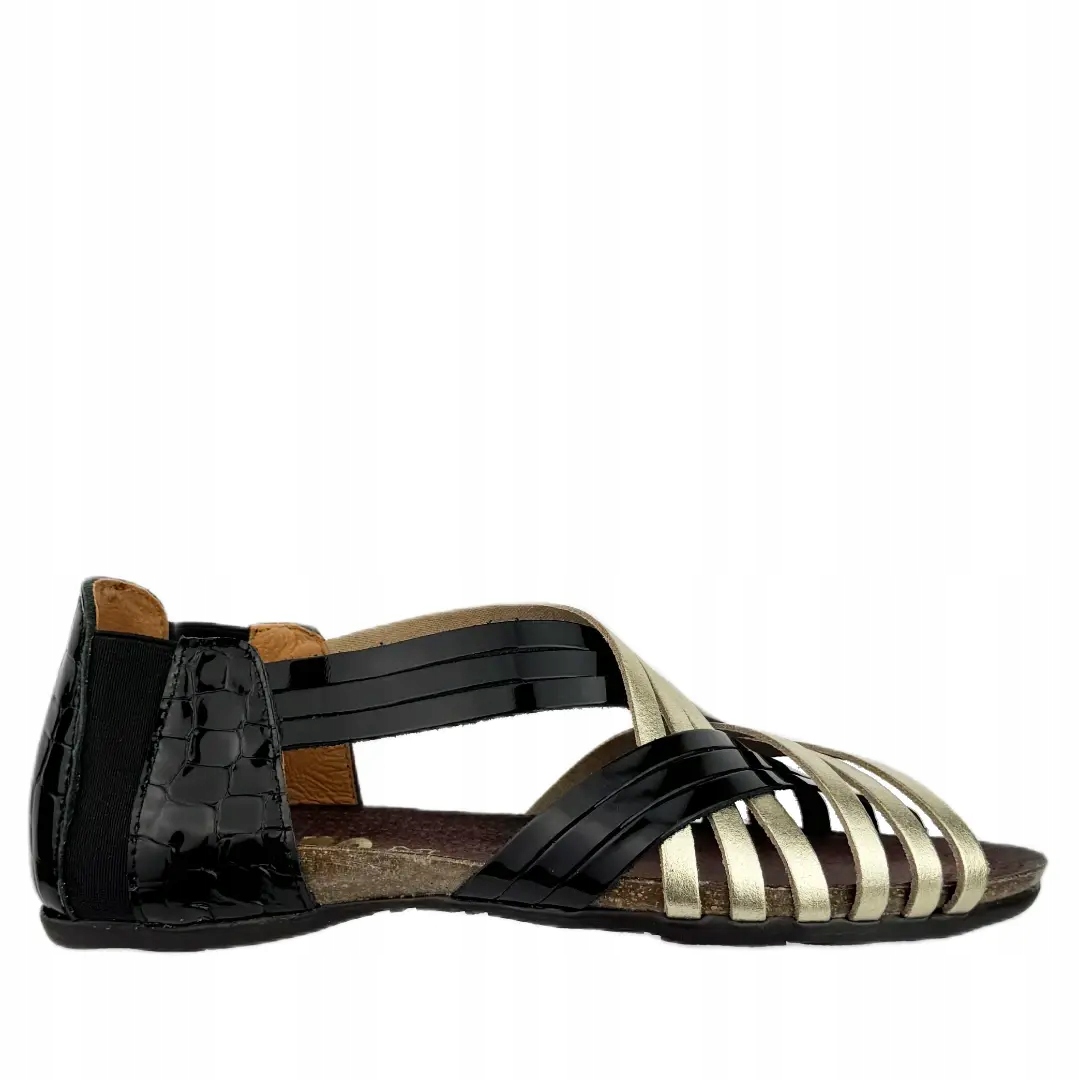Verano 1204 platino champ negro dámské sandály 37, Black