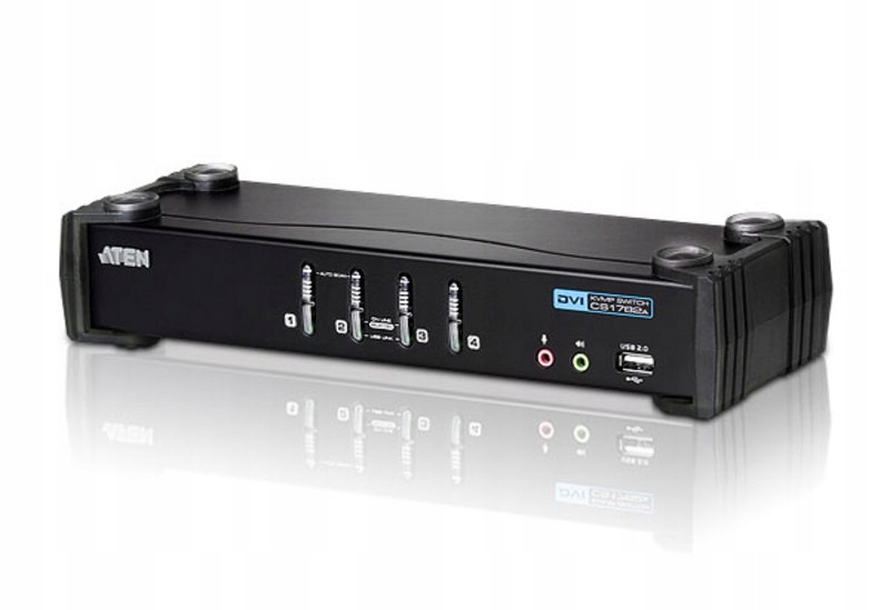 Aten Prepínač 4-port Usb DVI/Audio Kvmp Switch CS1764-AT-G