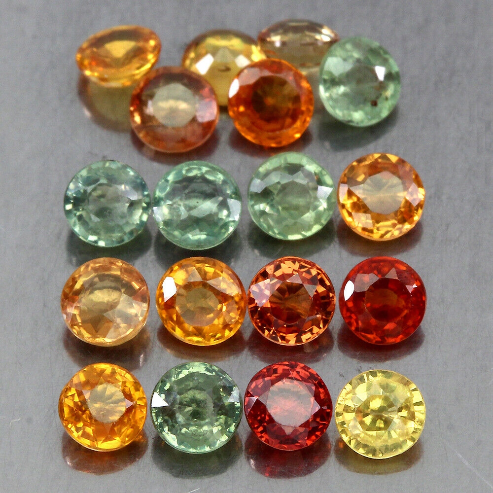 Safíry Songea přírodní kameny 5.31ct 18 kusů