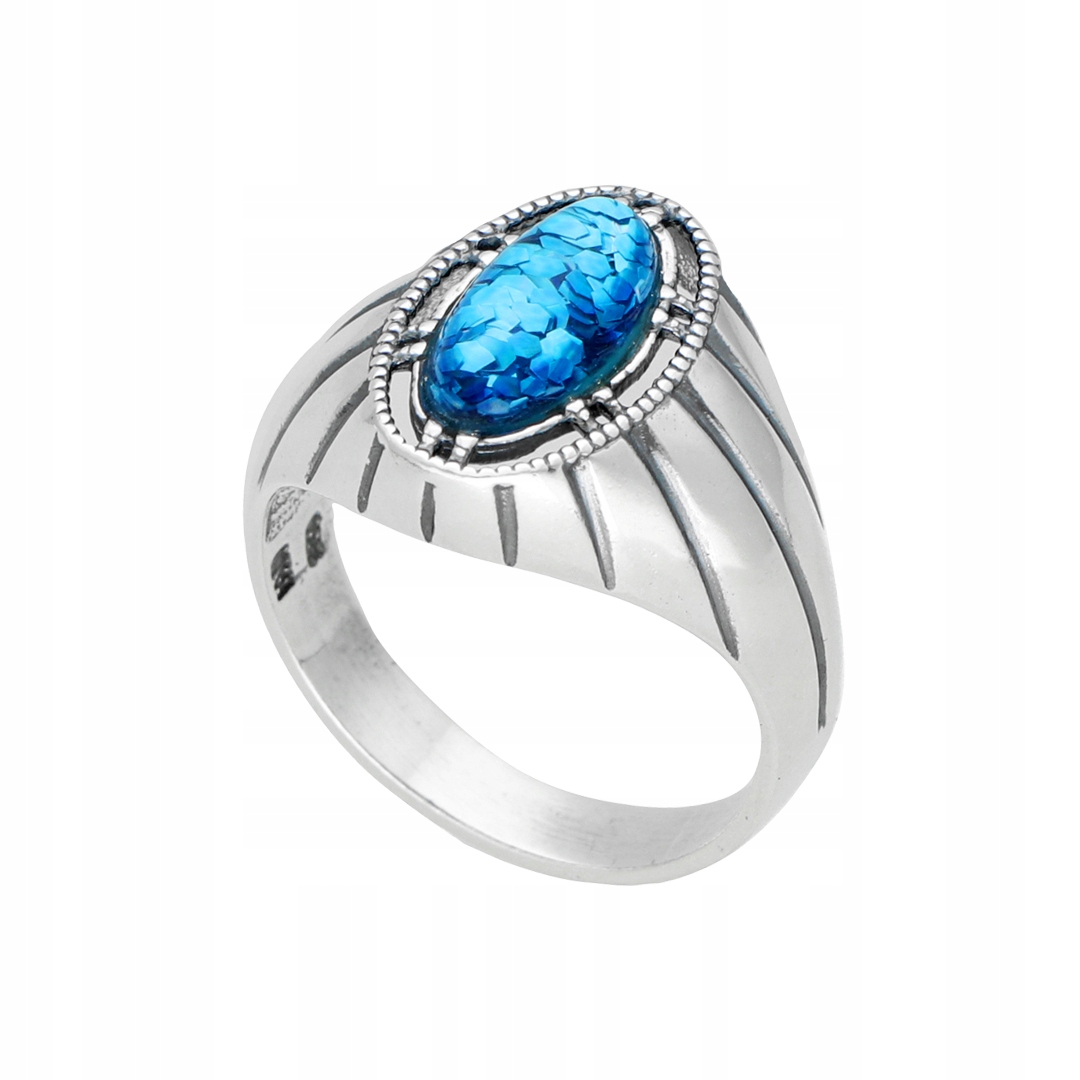 Prstýnek s tyrkysovým ohnivým opálem stříbro vel.