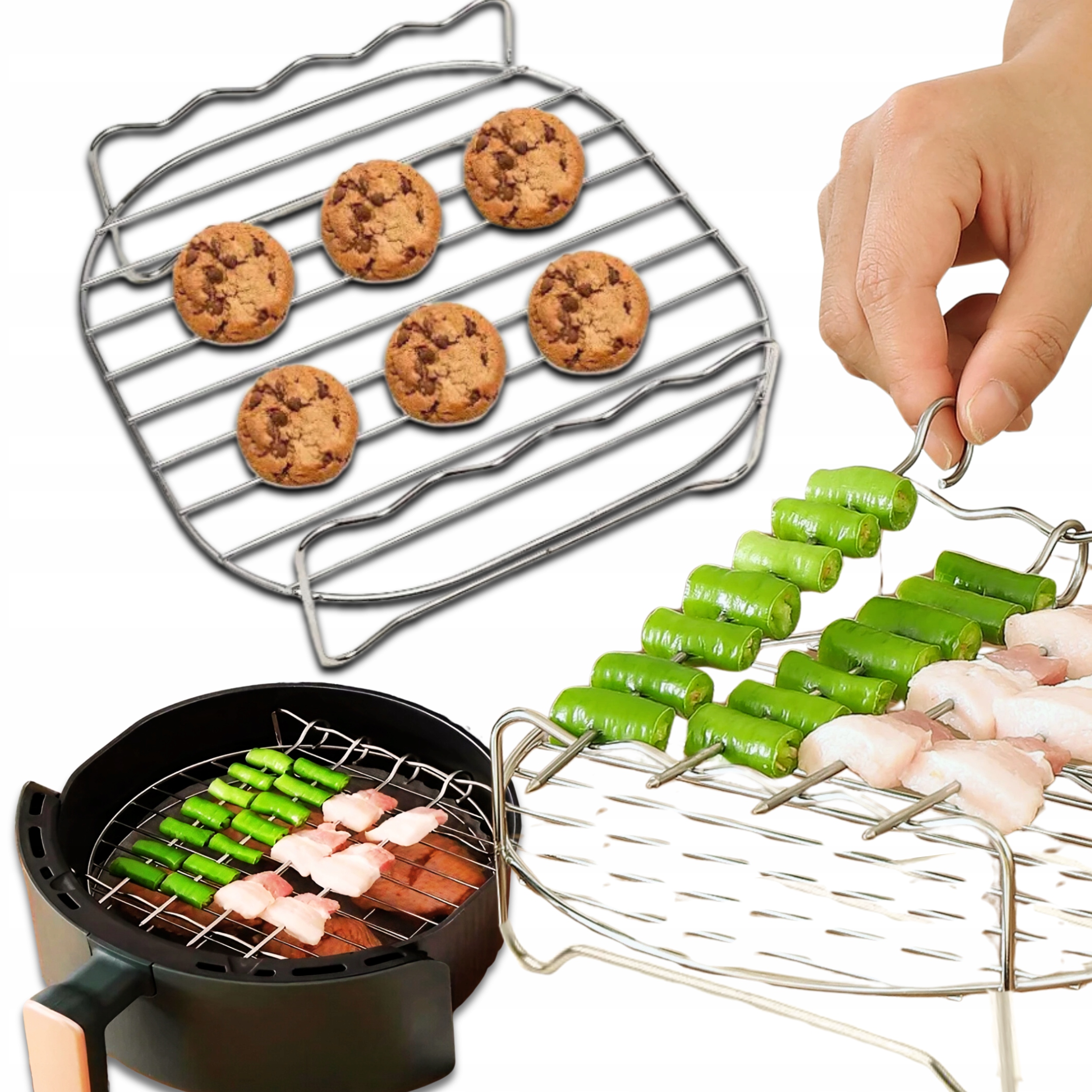 Příslušenství pro Airfryer Rošt beztukové vzduchové fritézy 2ks