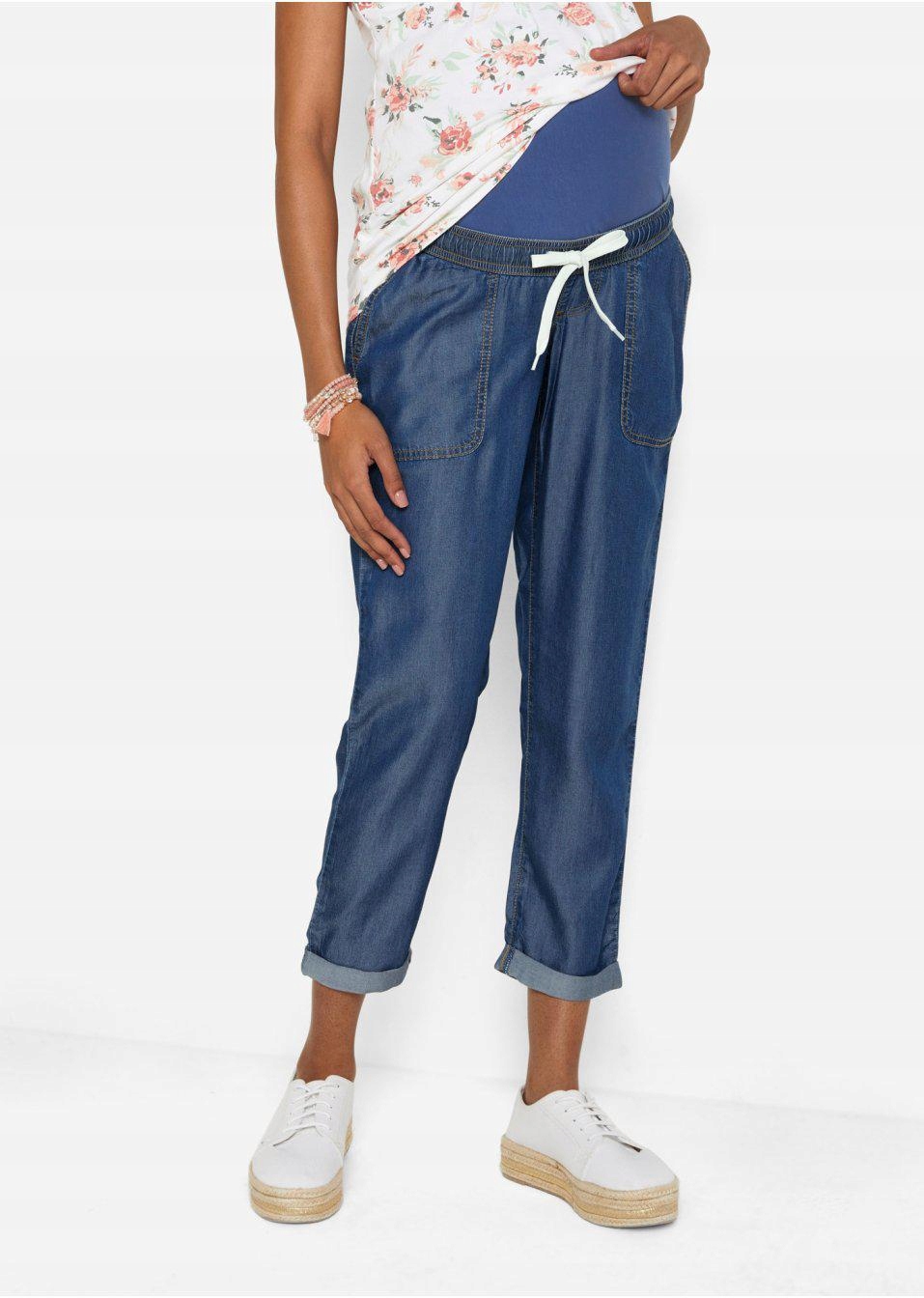 BONPRIX _SM P86 JEANSY CIĄŻOWE 7/8 _/ 34 Marka Bonprix