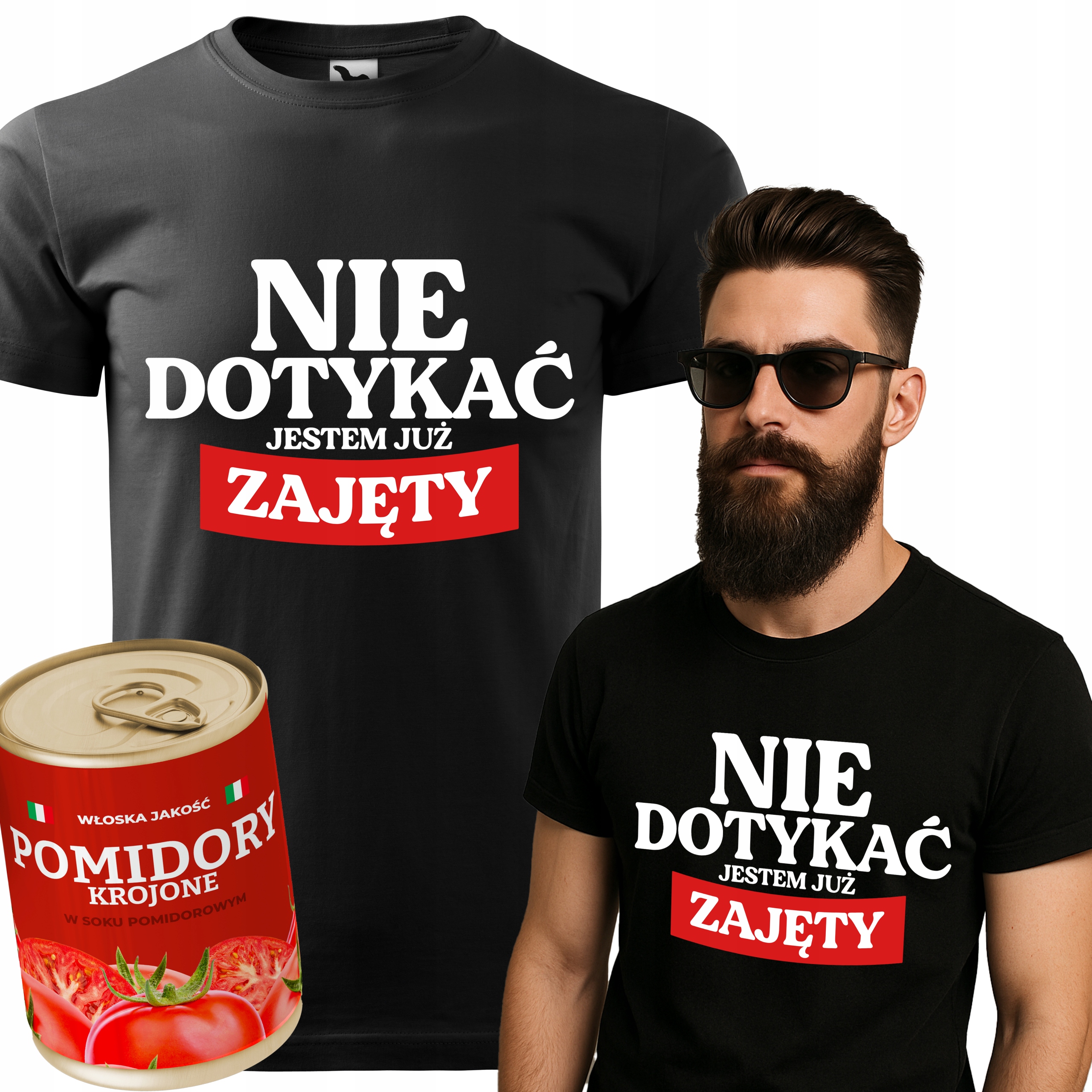 Černé Pánské Tričko V Plechovce, Dárek Ke Dni Chlapce, Nesahat, Vel M