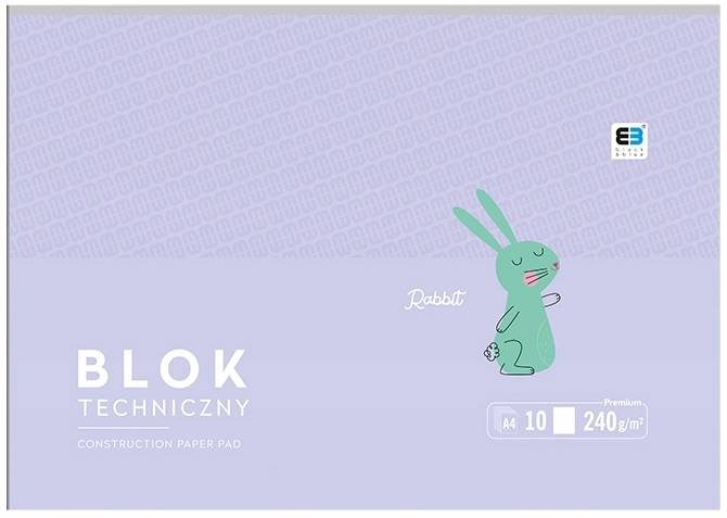 Blok Techniczny A4 10 Kartek Białych Interdruk Kolor biały