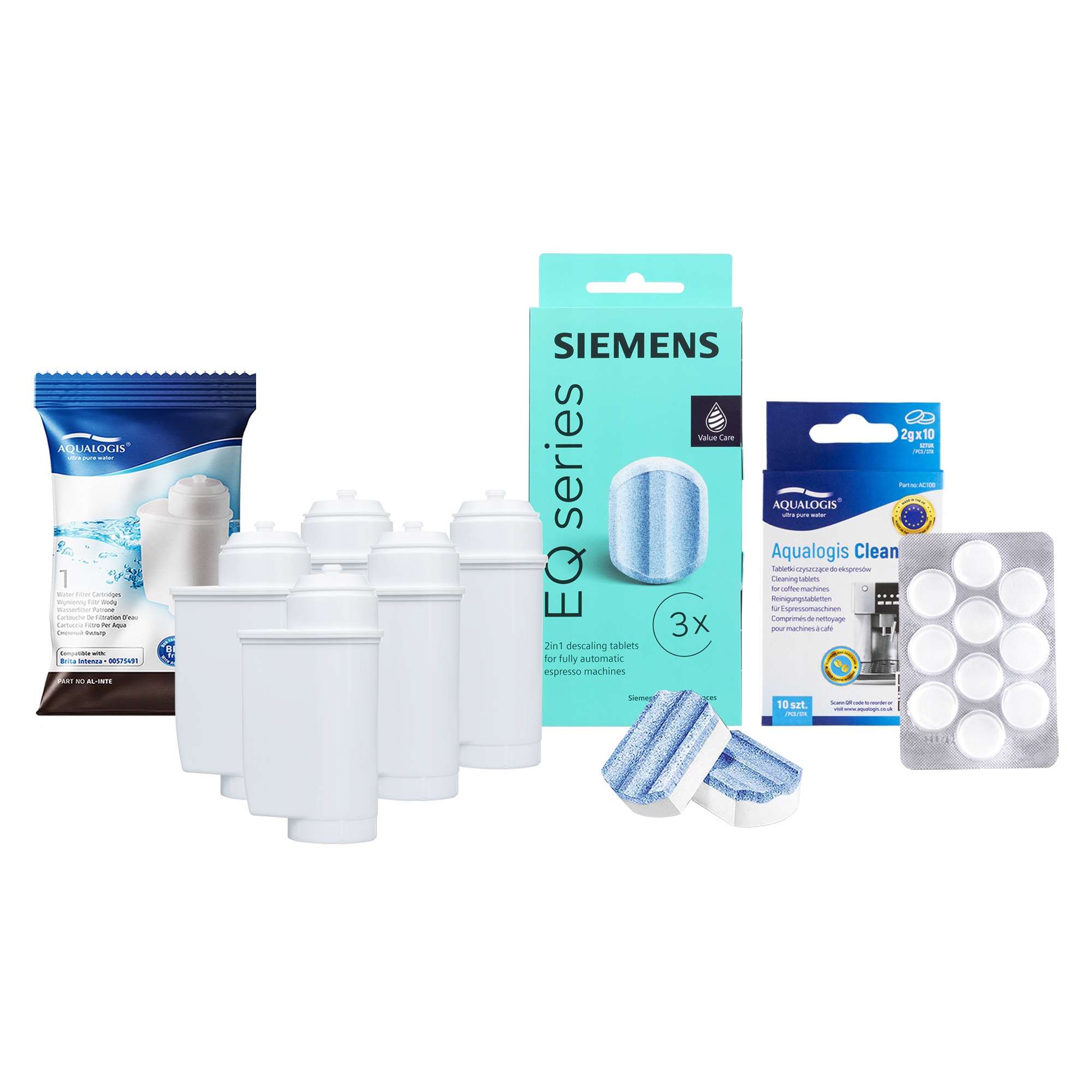 5 x AL-Inte filtr pro kávovar Siemens odvápňovač čisticí tablety