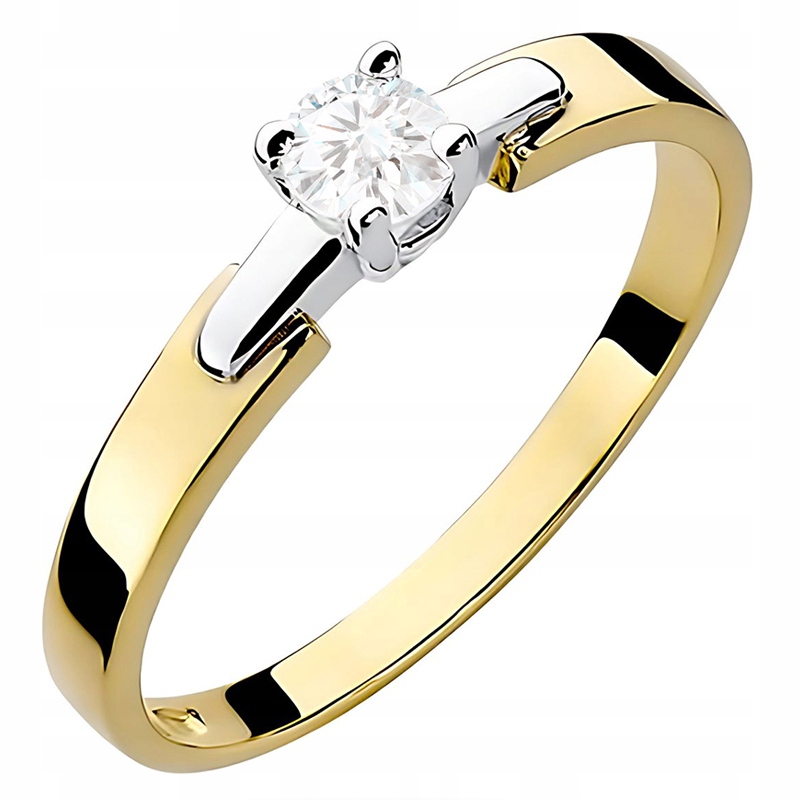 Zlatý Prstýnek pr. 585 Zásnubní s laboratorním diamantem 0,20 ct 14k