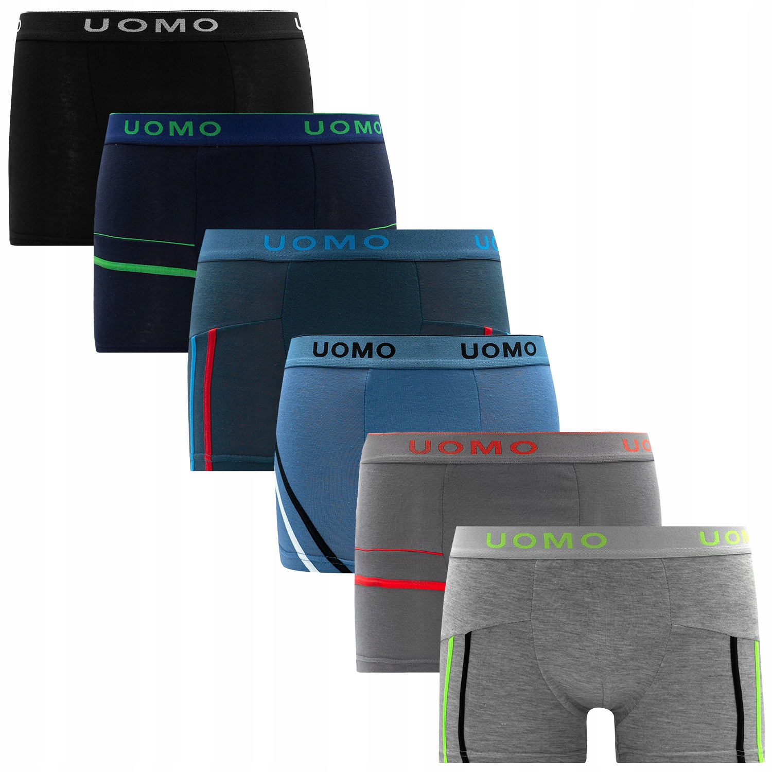 

6x Bokserki Majtki Męskie Uomo różne XXXL