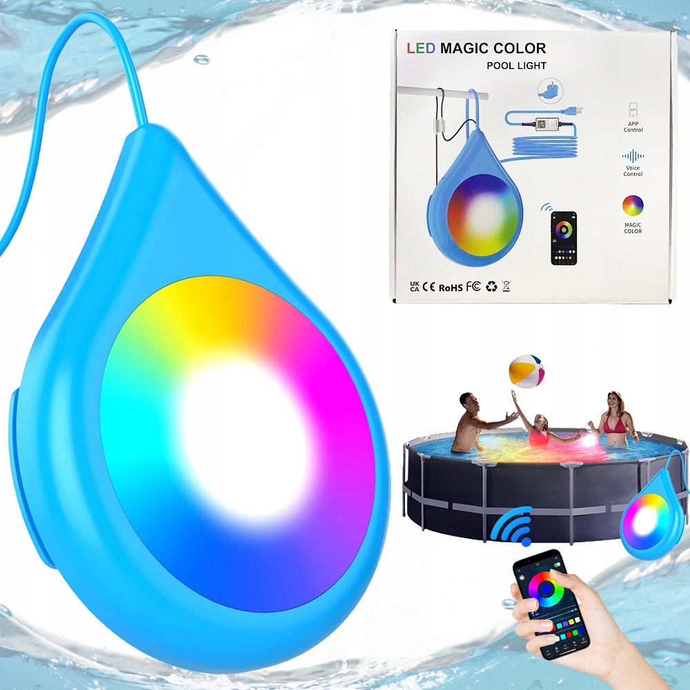 Podvodní Led Světlo S IP67 Ovládáním Přes Mobilní Aplikaci Do Bazénu