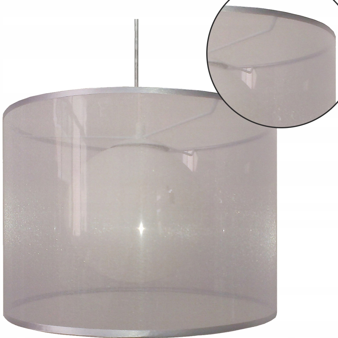 Stylová stropní Závěsná Lampa 1X60W E27 Stříbrná