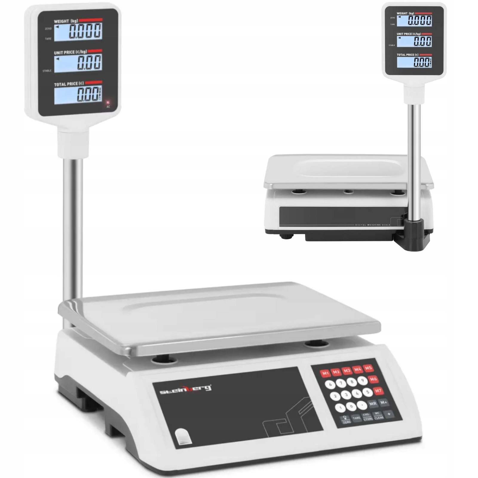 Kontrolní Stolní Váha 15KG 2G LCD Podsvícená Nerezová Ocel 210X310MM