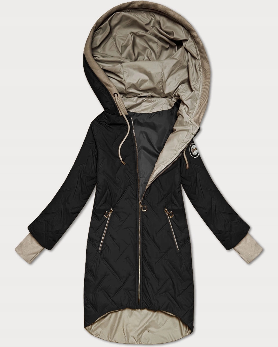 Bunda Se Stahovacími Šňůrkami B8555 Černá XXL (44)