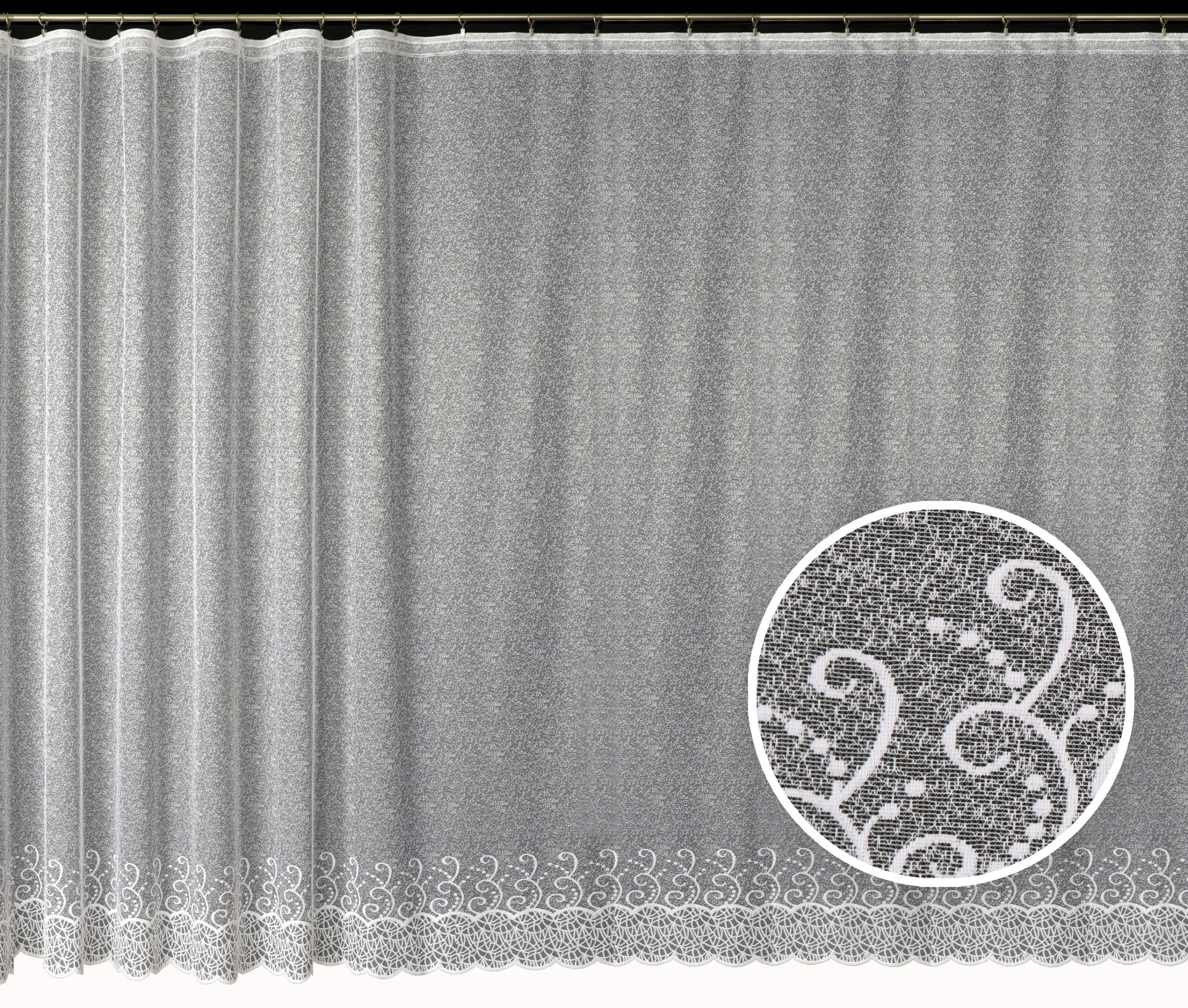 Mg Záclona žakár Z021 Bílý 260x250 cm Hotový S Páskou K