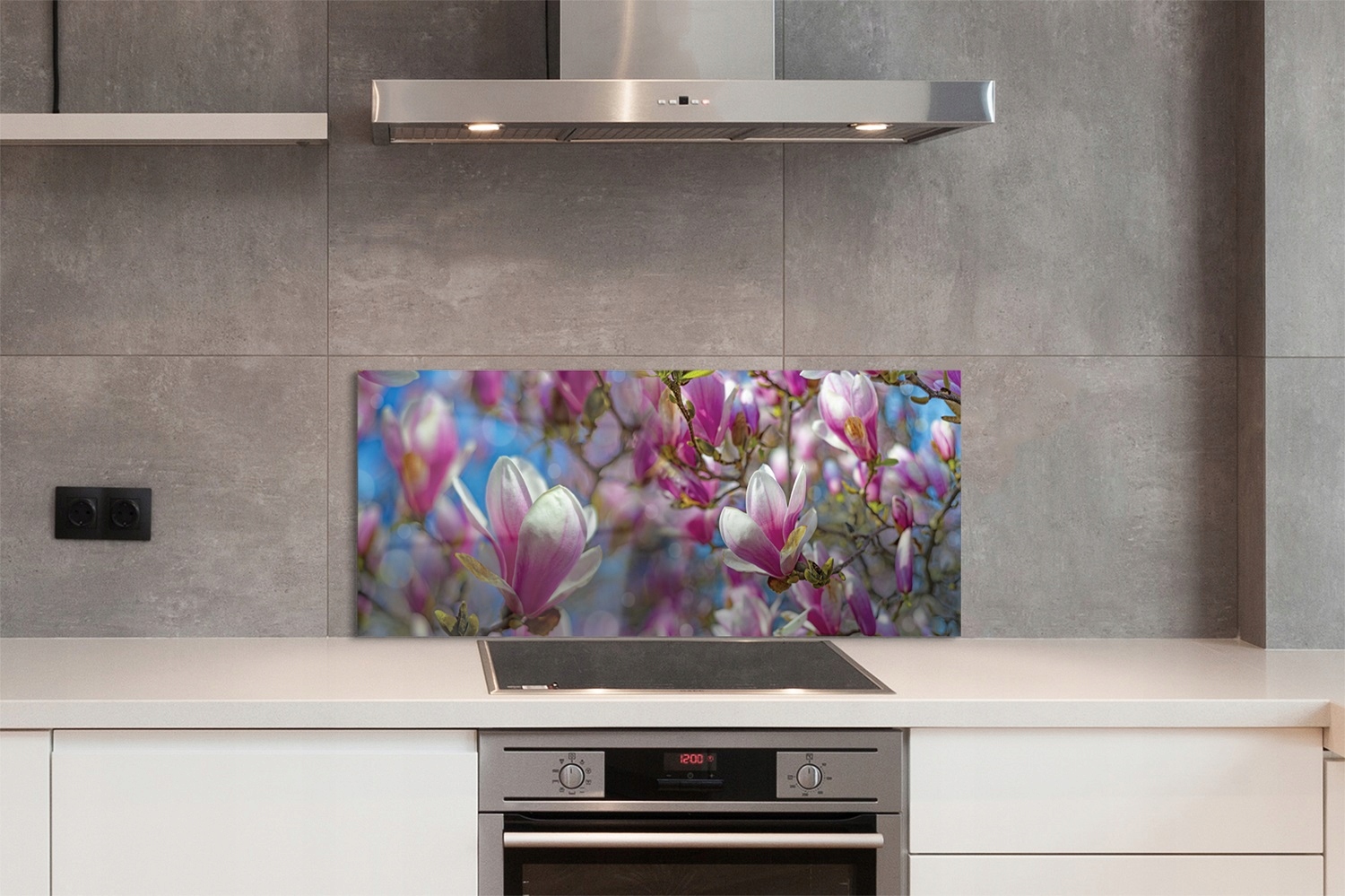 Panel szklany klej gratis Magnolia drzewa 125x50 Marka Tulup