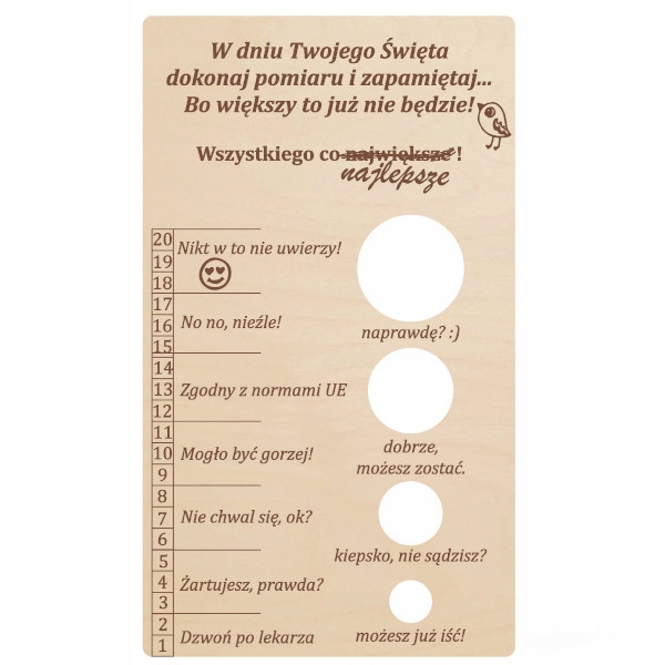 

Miara męskości śmieszny gadżet Dzień Chłopaka