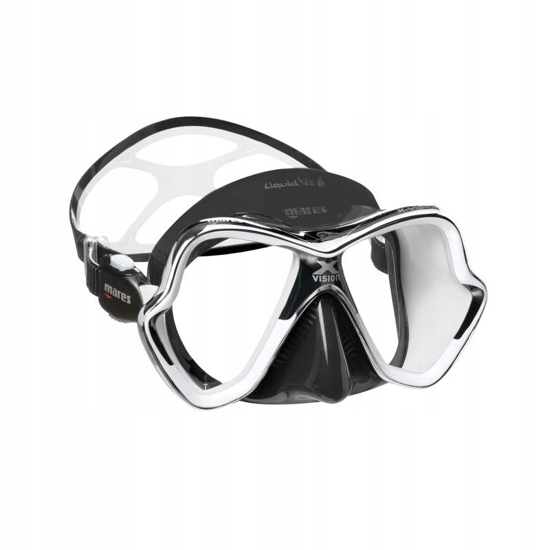 Maska Mares X-Vision Chrome LS, Kolor:Biało-Czarna