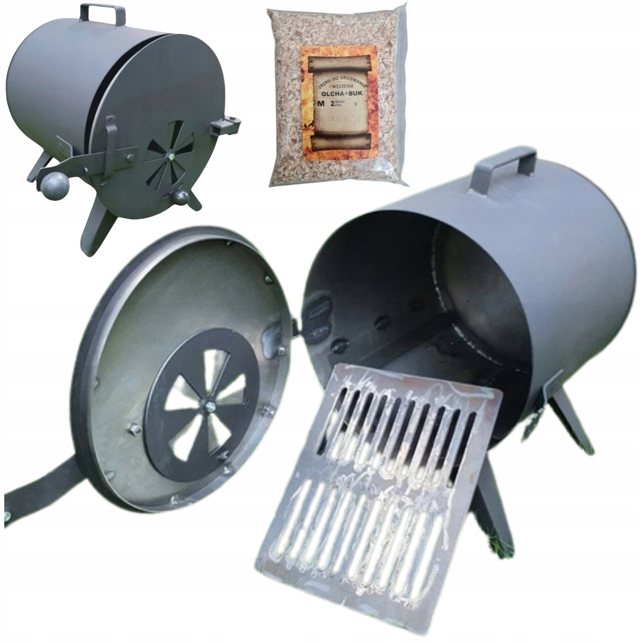 Kovové ohnisko pre udiareň Sušiareň Kovový rošt Čierne Darček