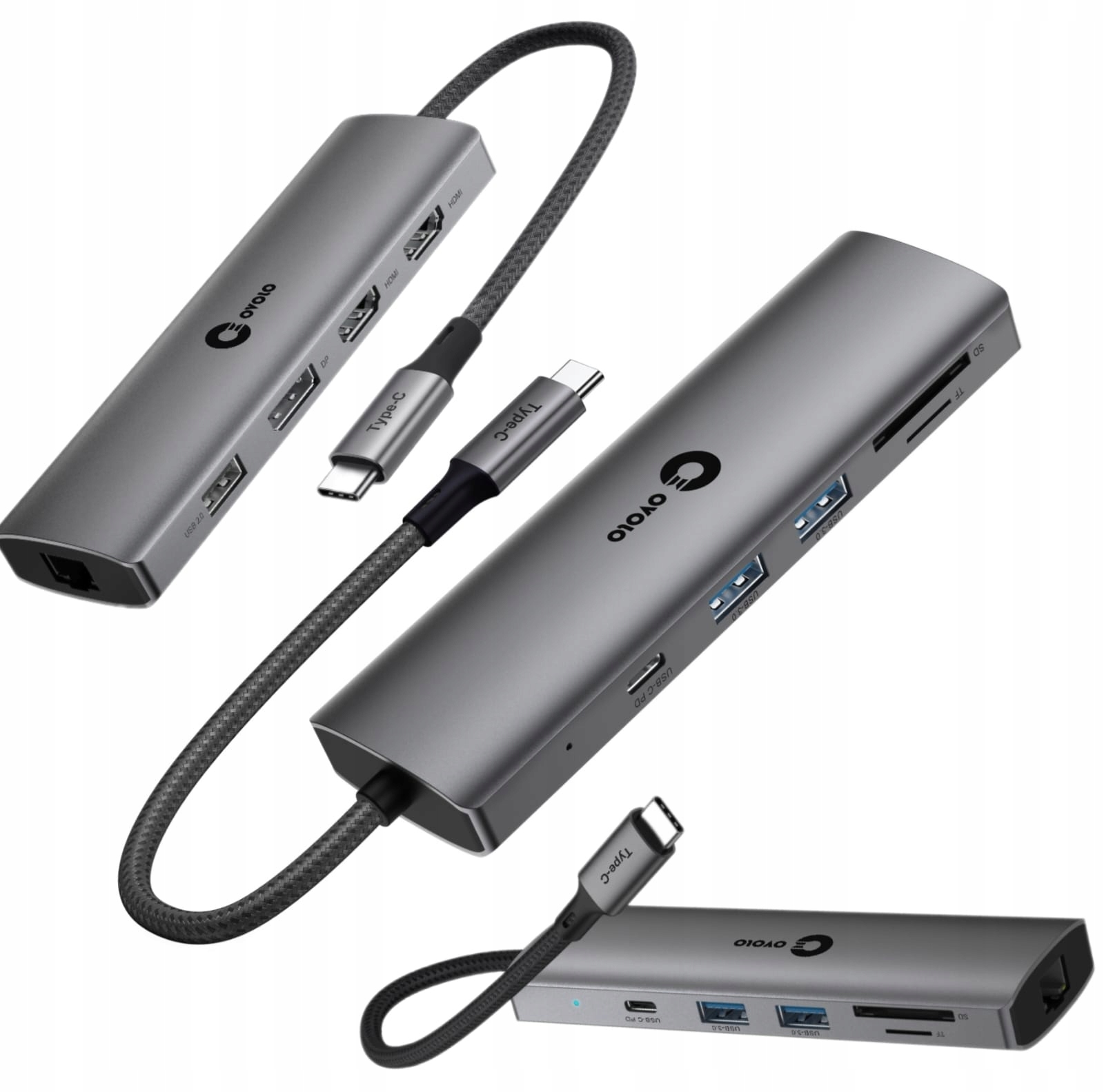 Hub pro Ultrabook Dual Monitor Usb-c 2xHDMI 4K DisplayPort Lan Ethernet