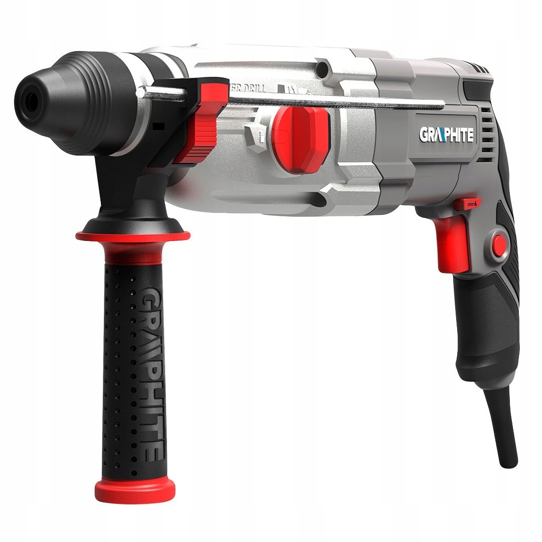Graphite Vrtačka Sds+ 900W, kufr s příklepem, 4 funkce příklepová vrtačka