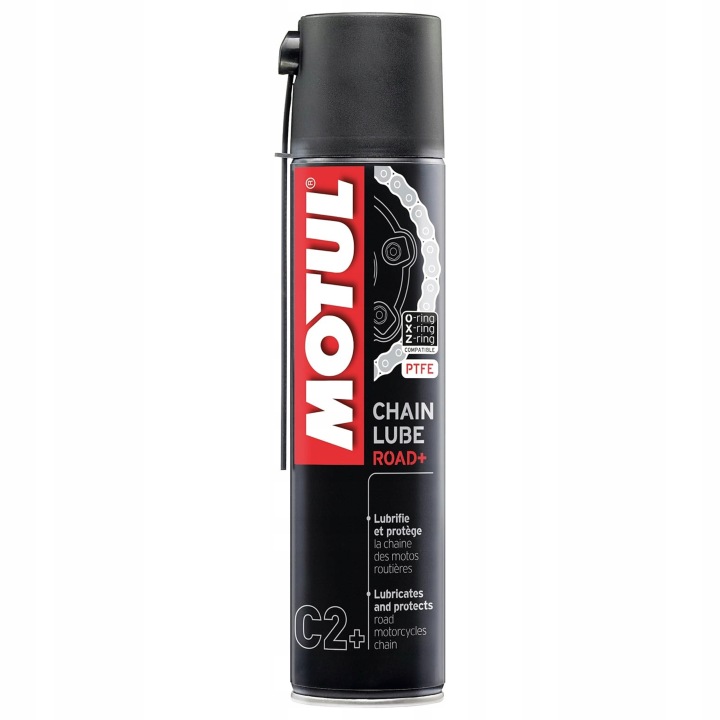 Smar Do Łańcucha Motul C2+ Road 400ML Motocykle Szosowe Biały