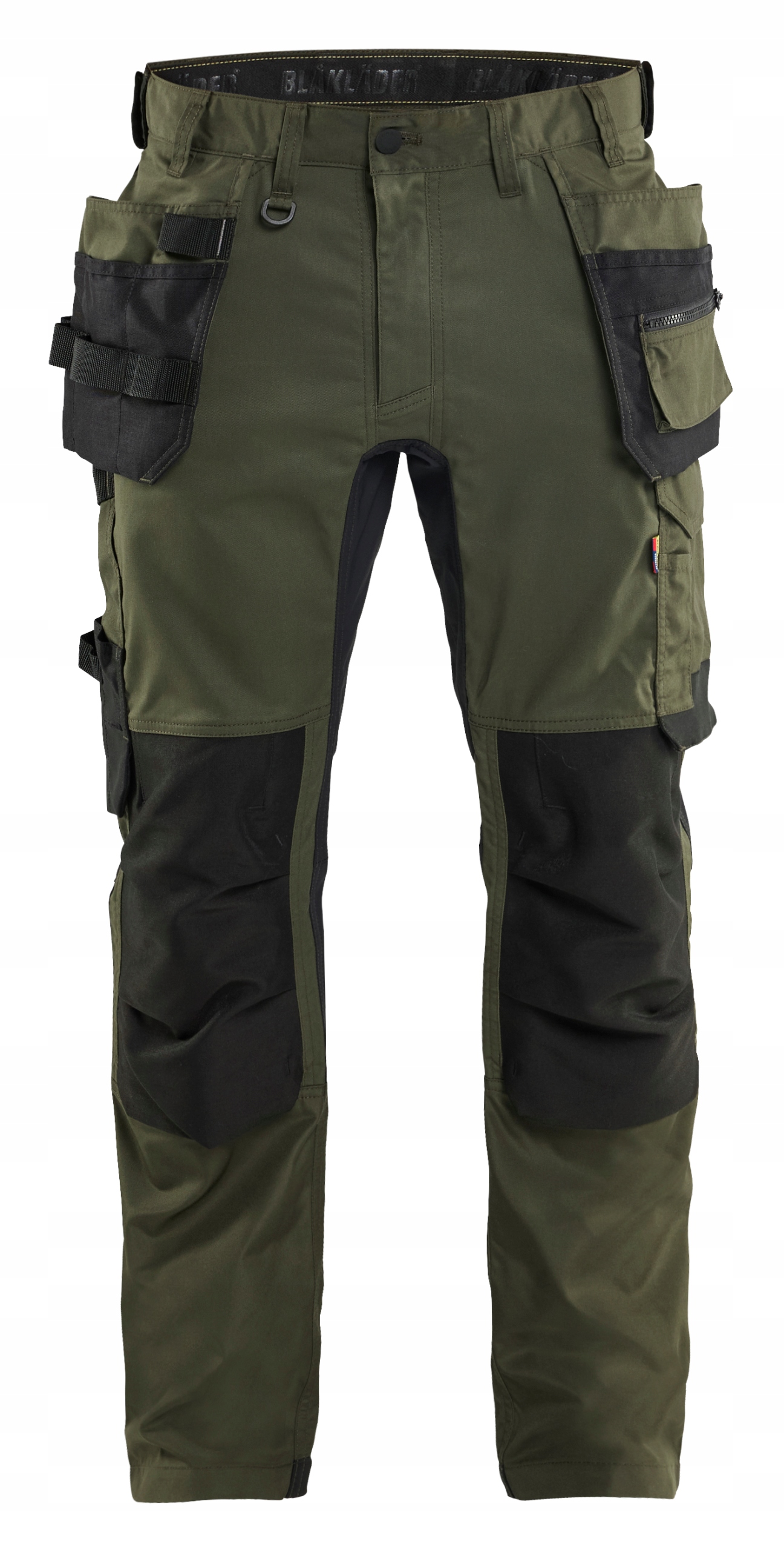 Spodnie robocze stretch, worki kieszeniowe 1750 Blaklader '52 leśna noc