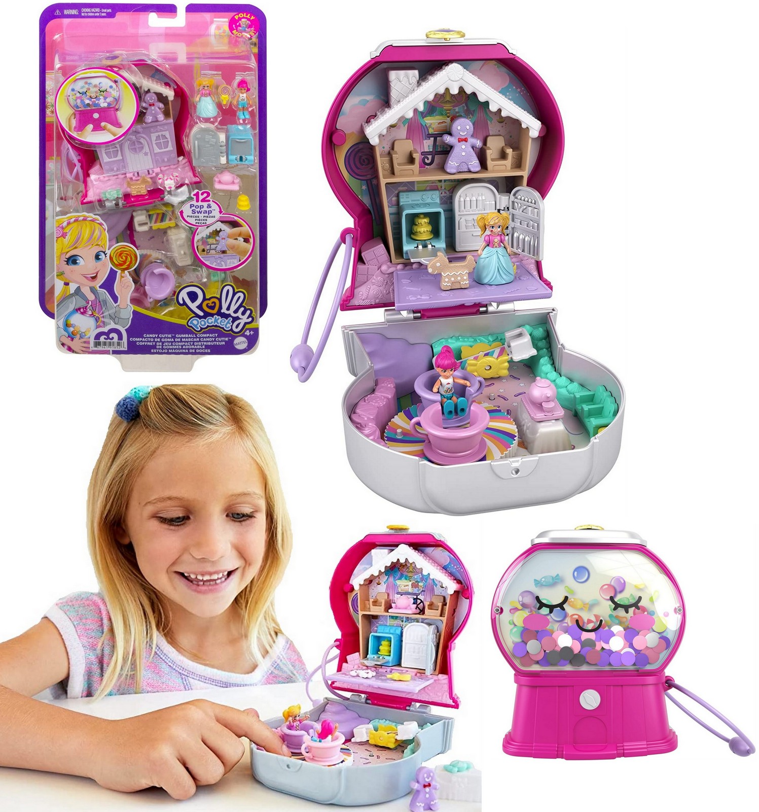 

Polly Pocket Maszyna do żucia gumy domek GTN23