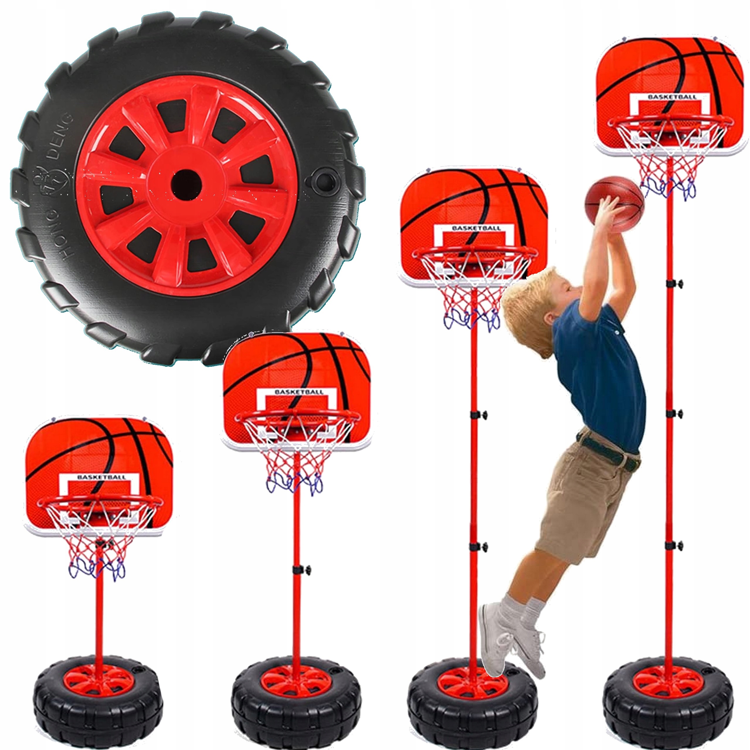 KOSZ DO GRY W KOSZYKÓWKĘ KOSZA KOSZYKÓWKA DLA DZIECI PIŁKA POMPKA STOJAK