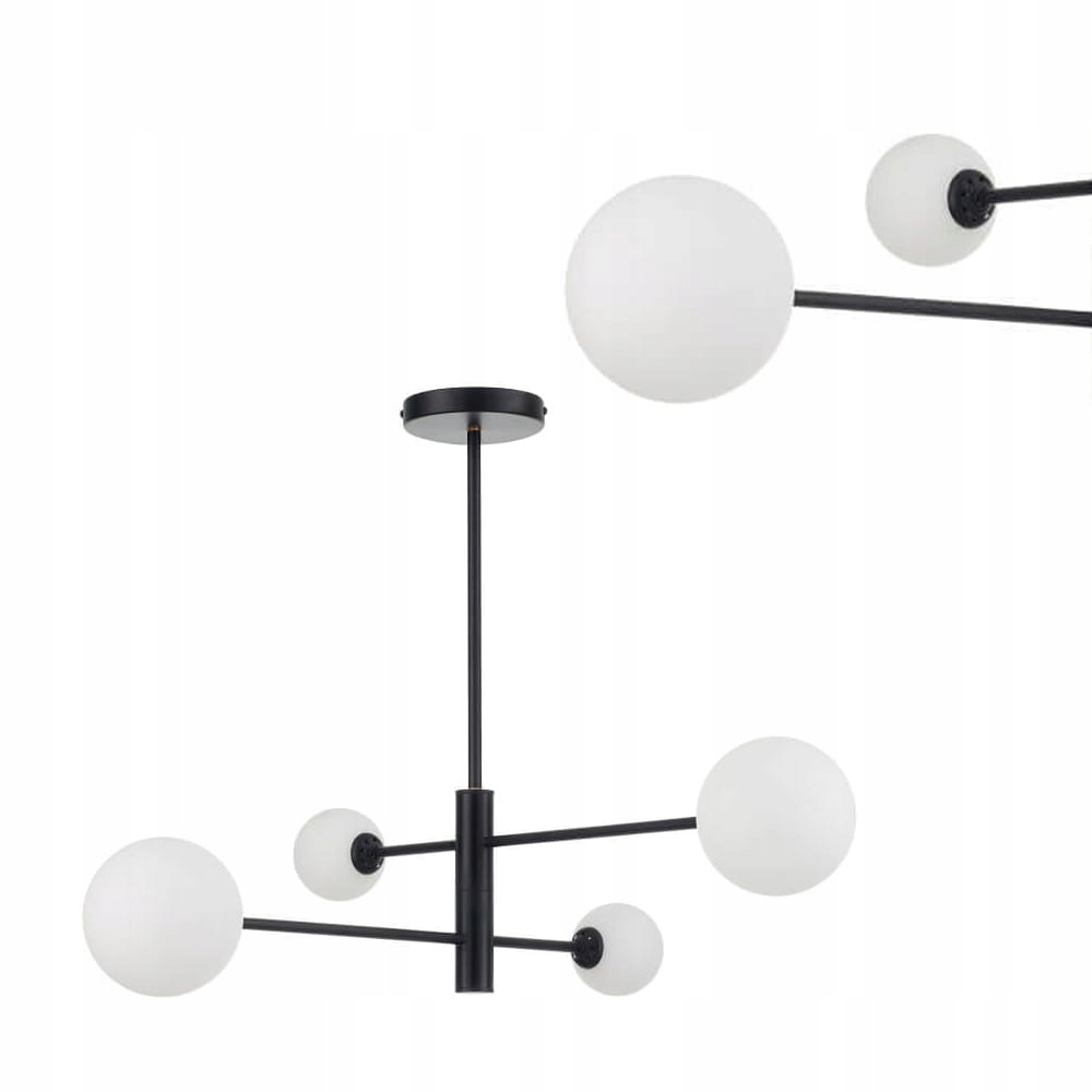 Light Prestige Lampa sufitowa ruchome ramiona Dorado szklane mleczne klosze