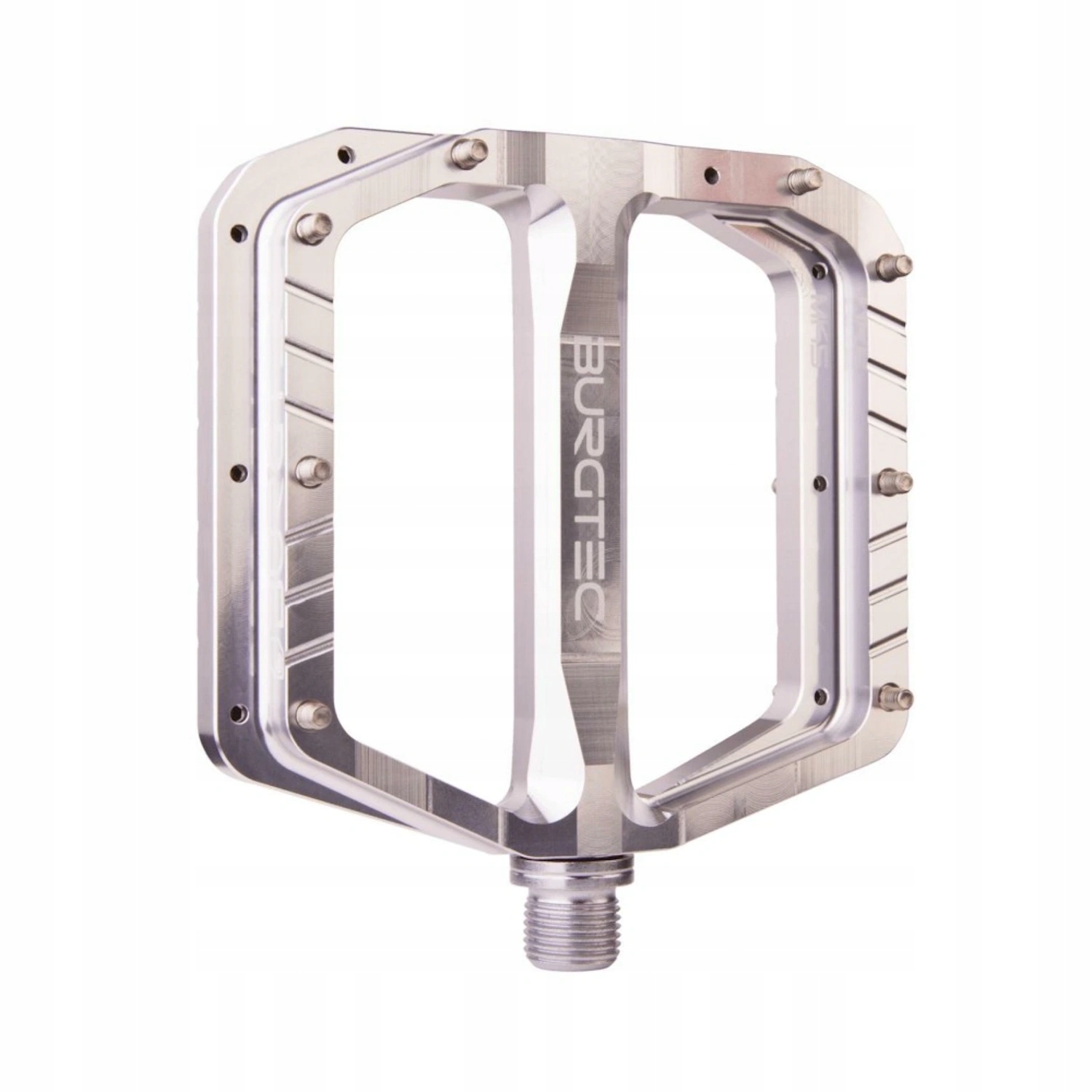 Pedały rowerowe Burgtec MK5 Penthouse Flat Pedals rhodium silver