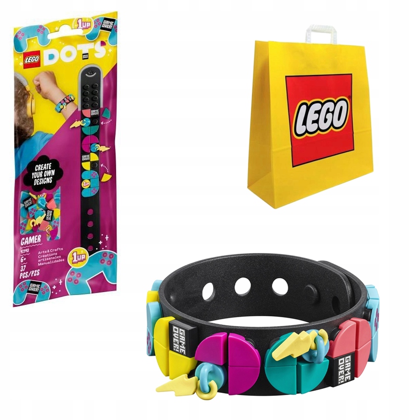 Lego Dots 41943 Hráč náramek s přívěsky papírová taška Lego!