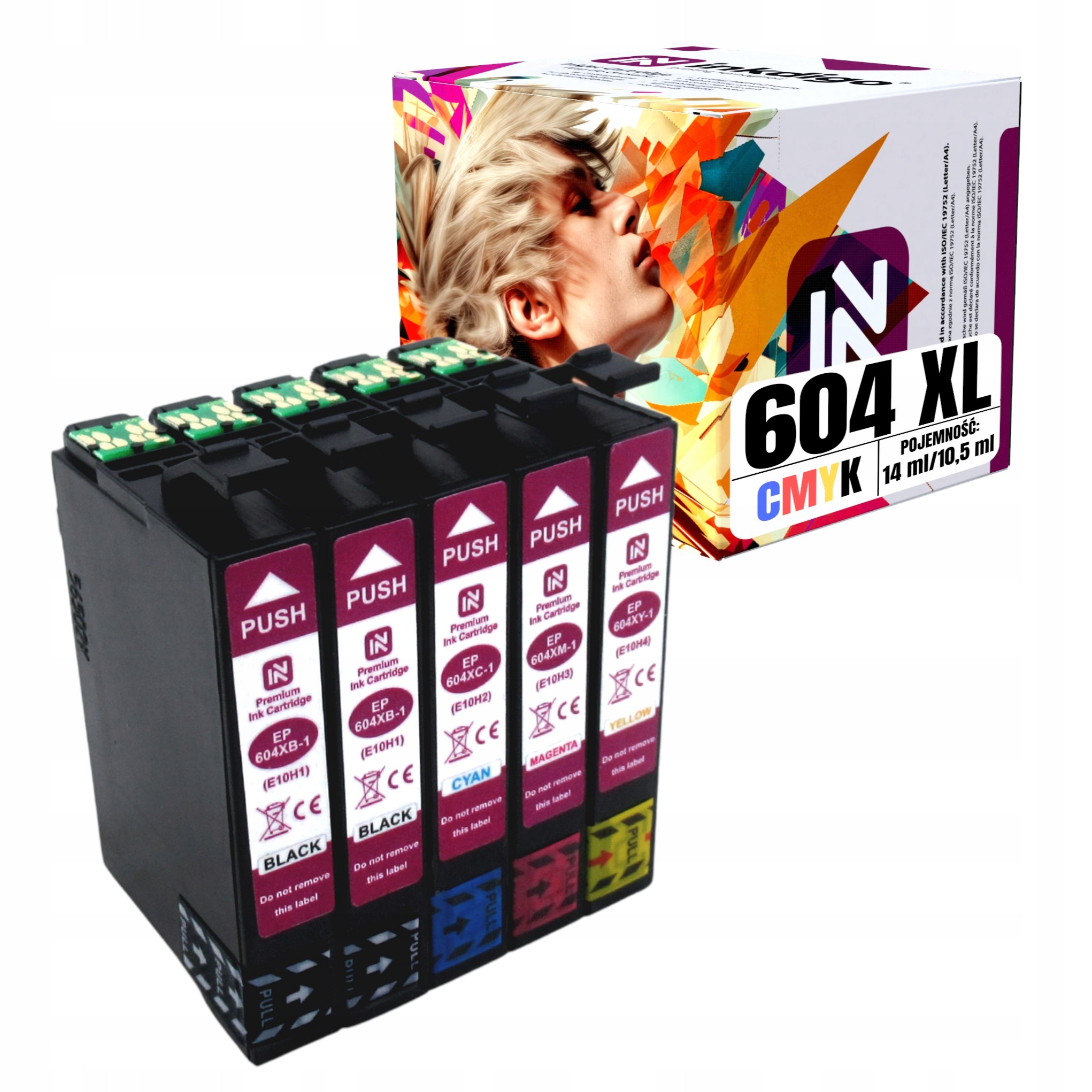 5 x náhradní inkoust 604XL pro tiskárnu Epson WF-2910