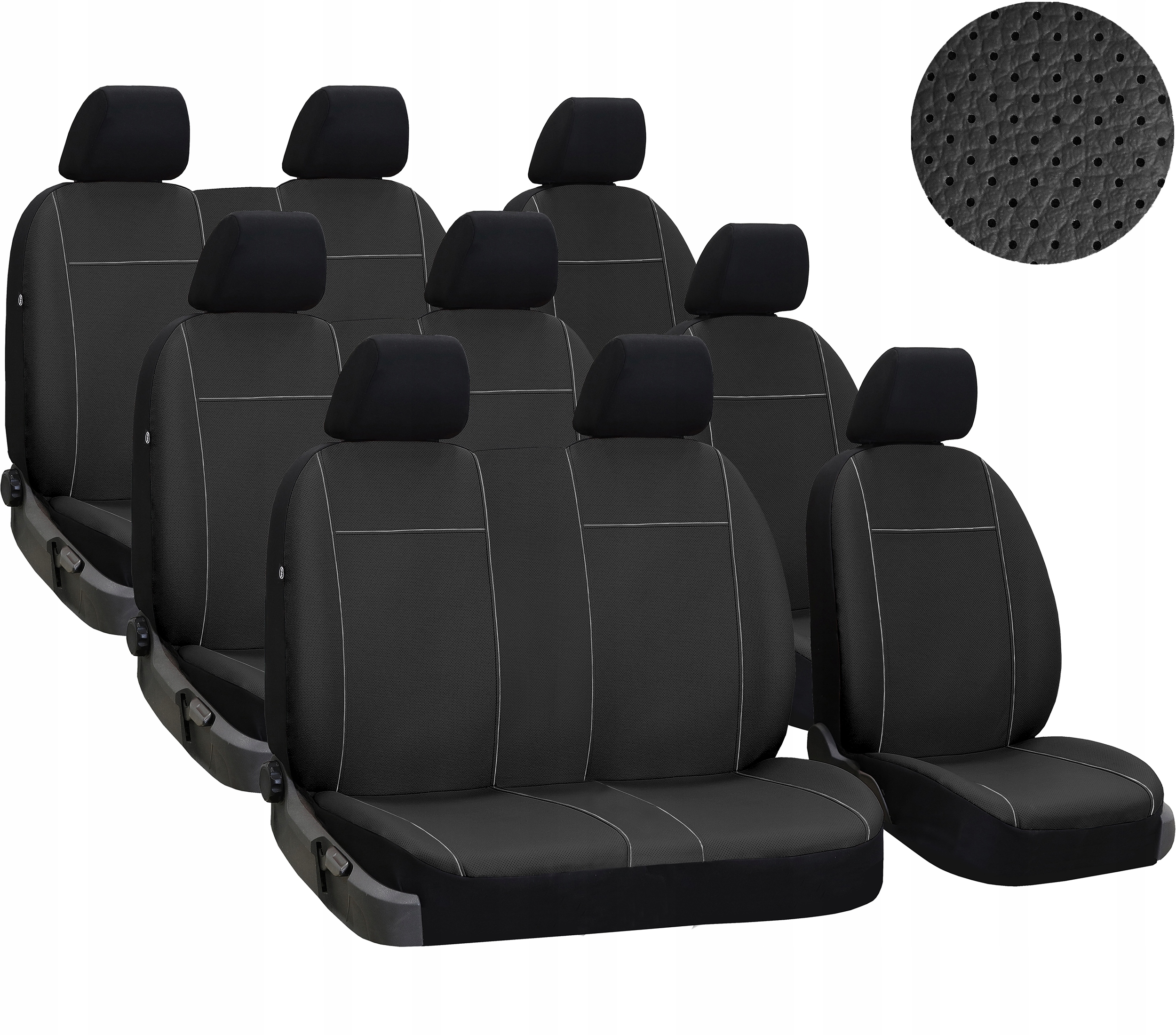 POKROWCE MIAROWE SKÓRZANE do RENAULT TRAFIC 3 9m