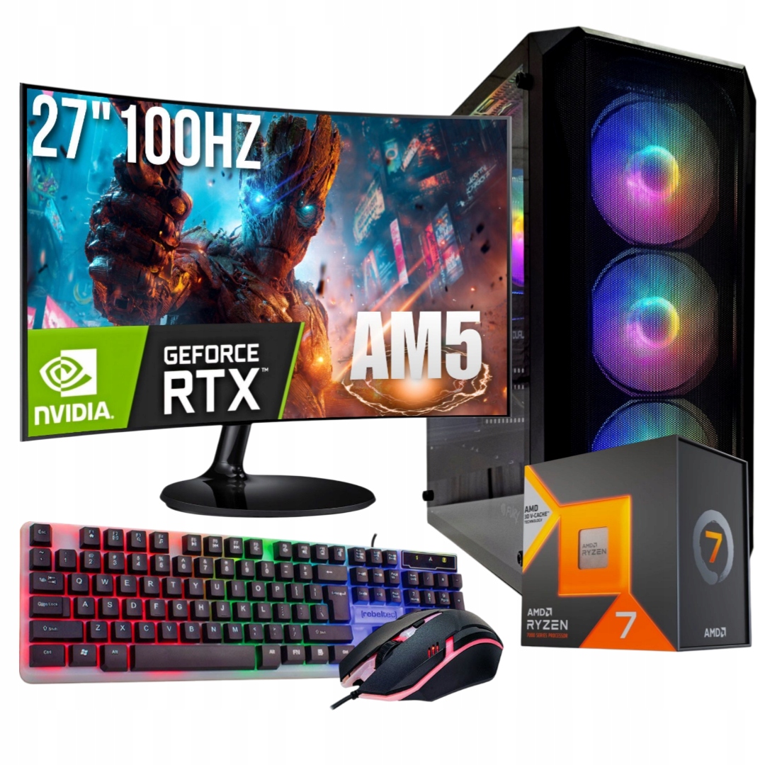 Herní Set Omegacore R7 7800X3D/32GB/RTX5060/1TB M.2 SSD/W11/27"100Hz
