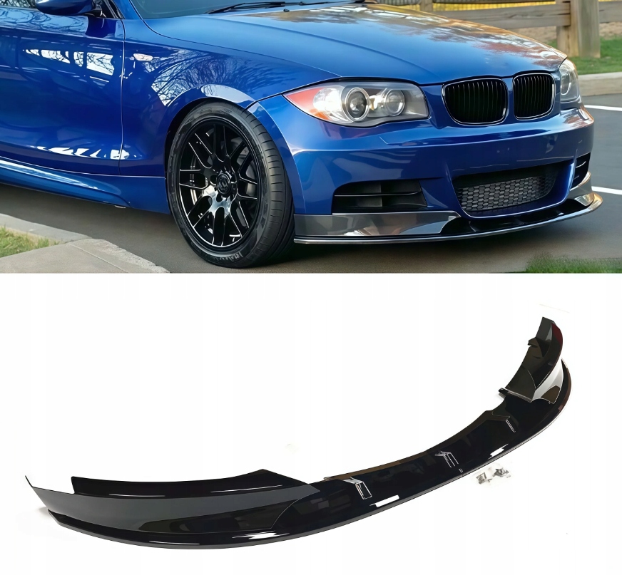 Splitterová Vložka Nárazníka Bmw E82 E88 2007-2013 Čierny Lesk M Balík