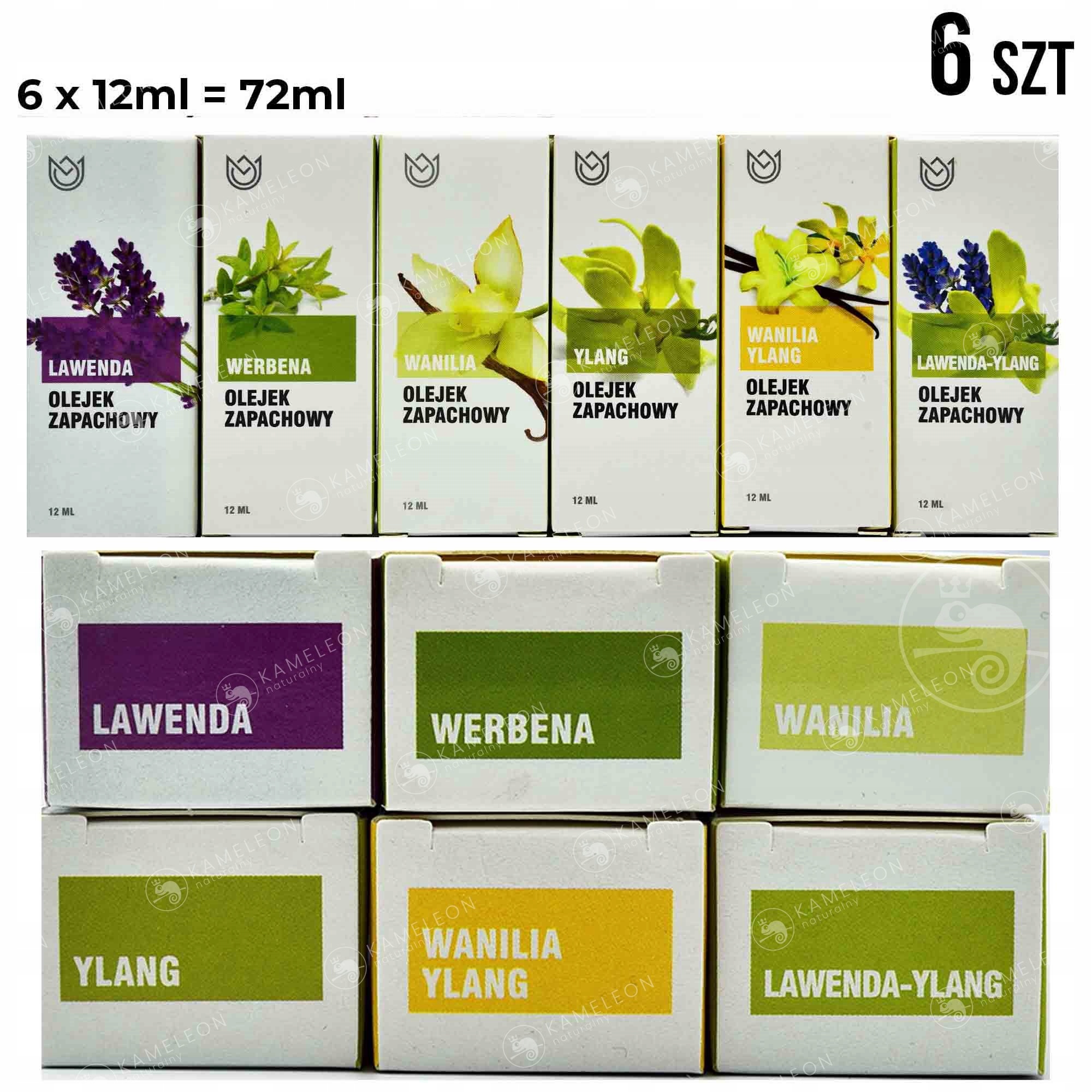 Zestaw Olejków Zapachowych Olejki Olejek 6szt x10 ml MIX Zapachów