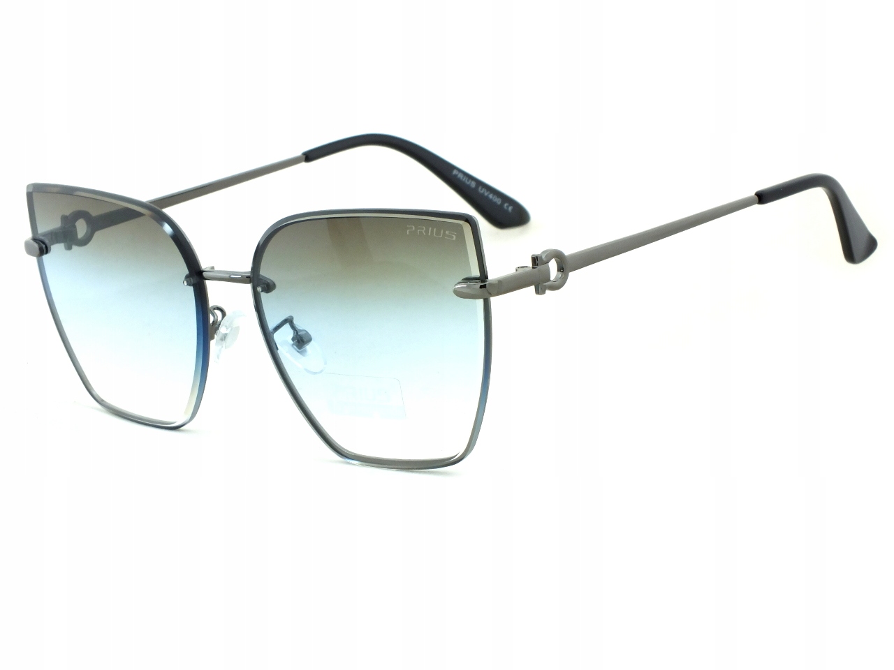 Okulary przeciwsłoneczne Prius Fashion dla kobiet damskie Kocie Oczy metal