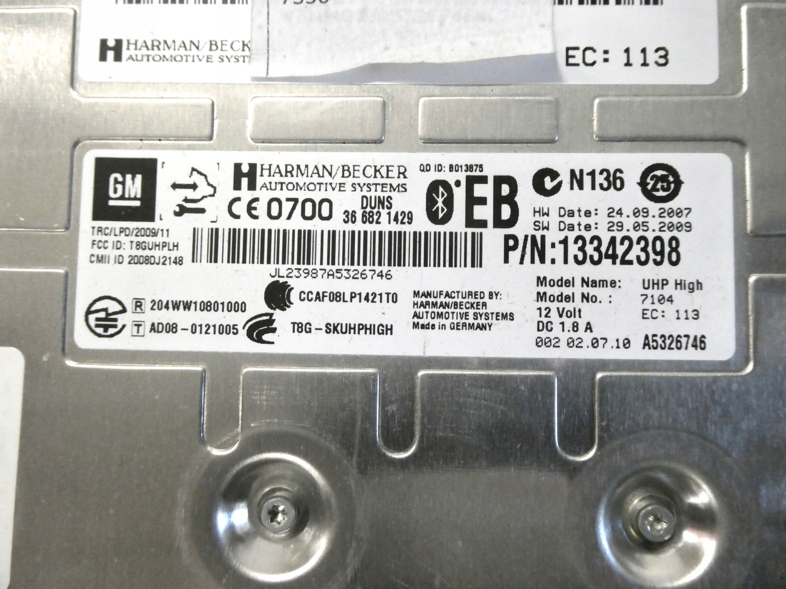 modulo UWA EB BLUETOOTH montaggio OPEL INSIGNIA