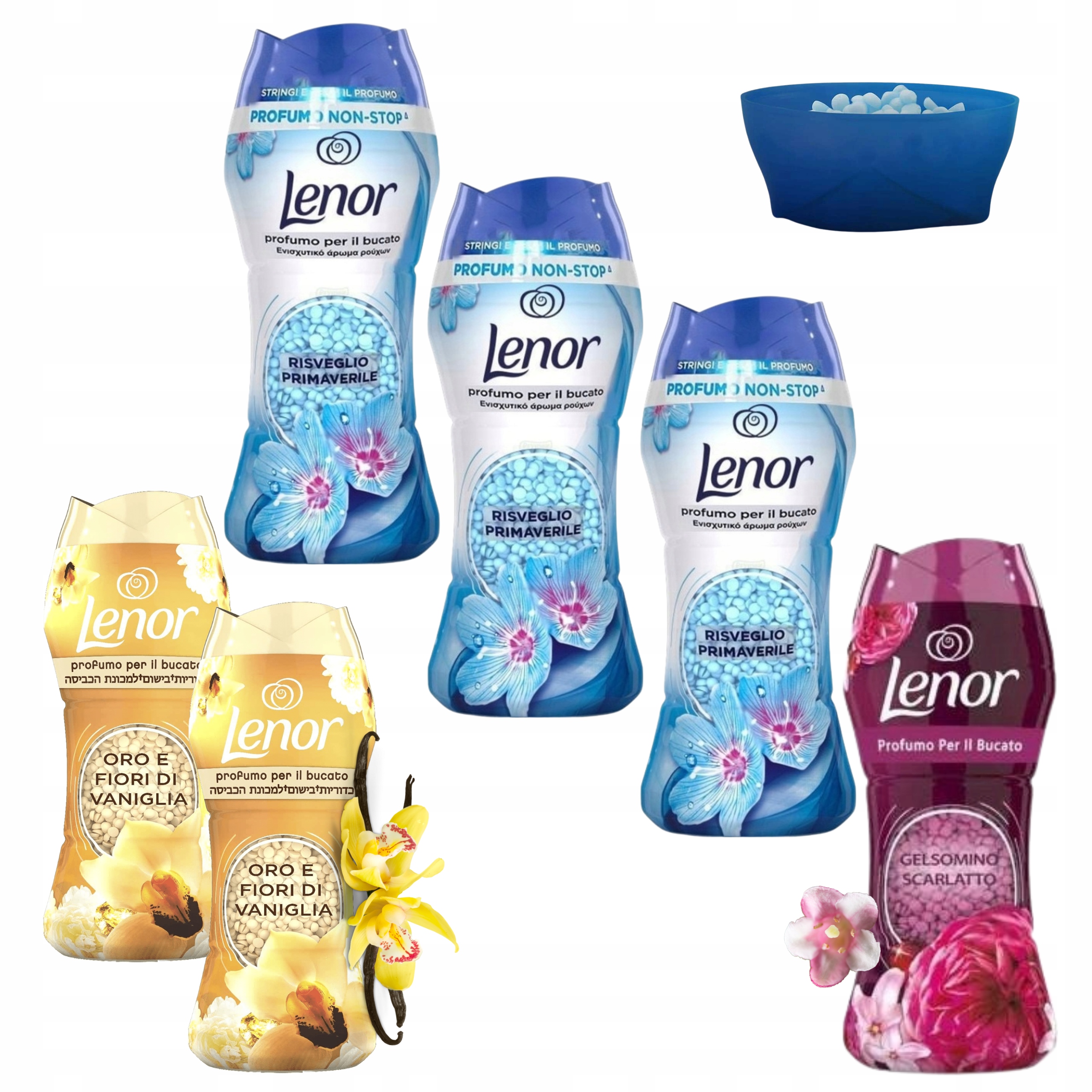 LENOR PERLIČKY NA VONNÚ LÁTKU Granule na pranie MIX vôní 6x210G