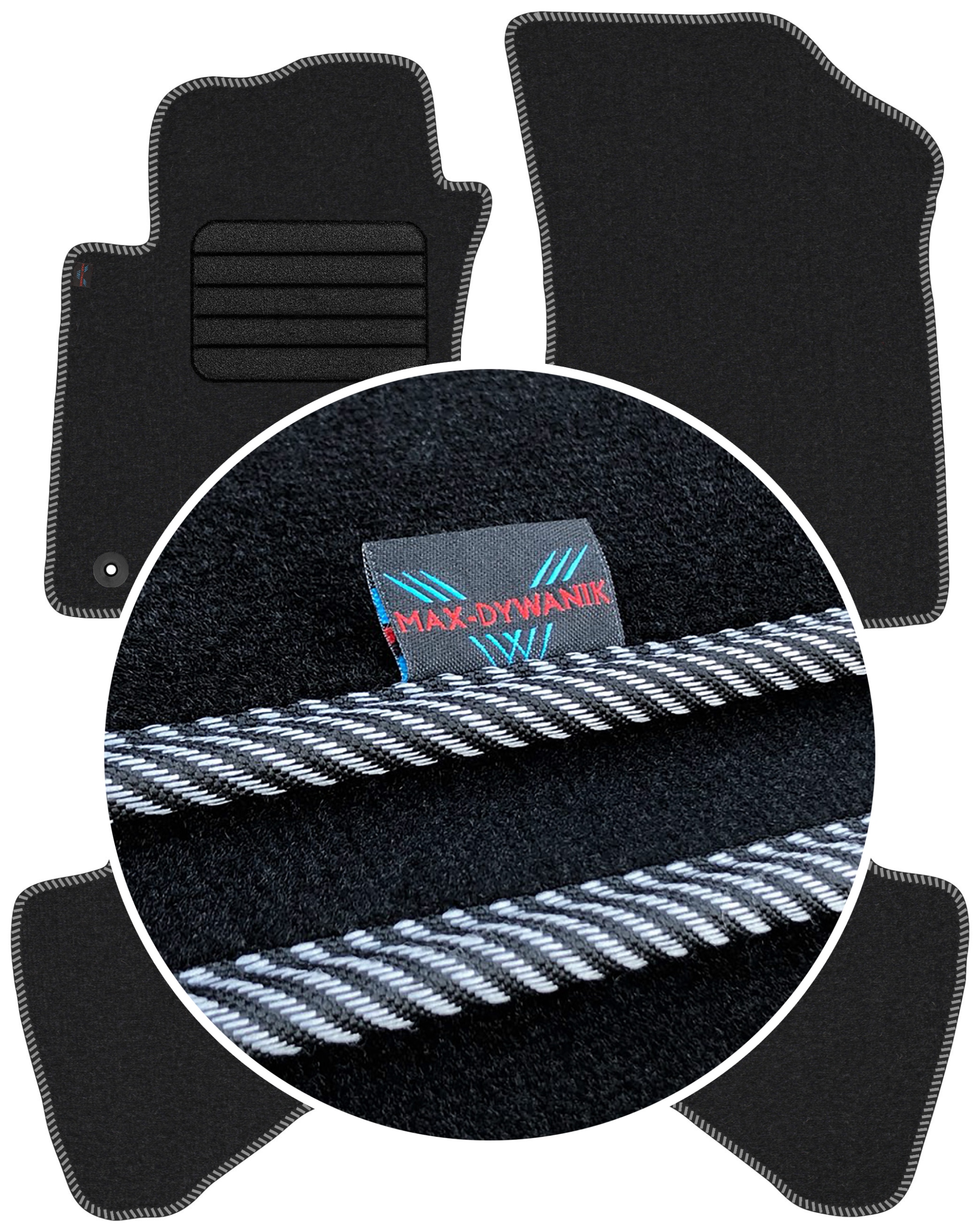 Citroen C1 I 2005-2009 Velurové autokoberce Koberce do auta