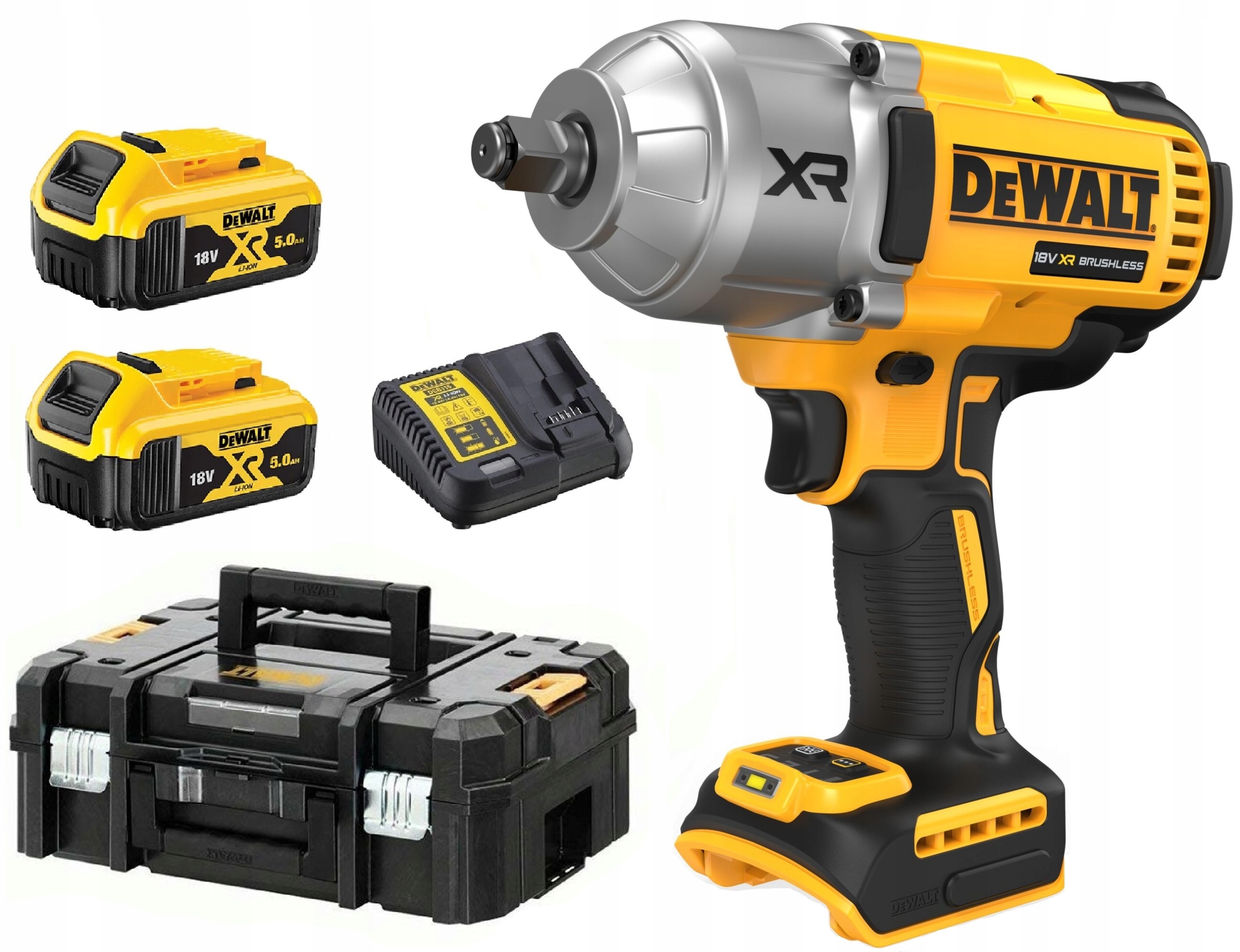 DeWALT DCF900P2T KLUCZ UDAROWY 1355Nm 1/2'' 18V + 2x5,0Ah