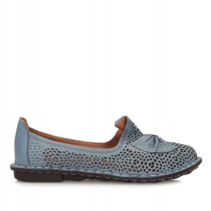 Dámské polobotky Comfortable 830049-05 blau modré, ažurové, nazouvací